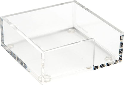 russell+hazel Acrylic Sticky Notes Bloc Tray, Home and Work Office Organization, 4” W x 4” L x 1.5” H, 1 Count