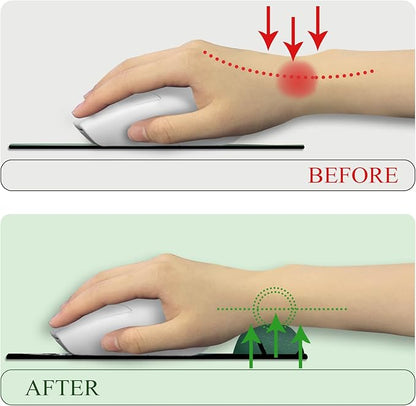 Ergonomic Mouse Pad with Wrist Rest, Sunrise Mountain Mouse Pad Gaming Mousepad with Non-Slip Pain Relief PU Base, Funny Wrist Support Mouse Pad, Cute Office Desk Accessories Decor Supplies