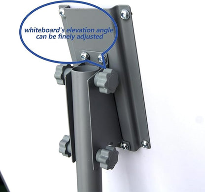 BEST BOARD Magnetic Mobile Whiteboard - 40 x 26 inches, Portable Dry Erase on Rolling Stand with 25 sheets School Paper & Height Adjustable, Grey Easel Flipchart Stand