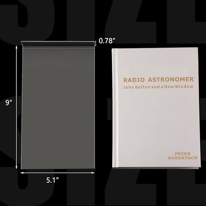 Containlol 15 Pieces Moveable Shelf Label Holders Clear Shelves Tags Library Markers Transparent Display Holder for Classroom Office Book (9.06 x 5.12 0.79 Inch)