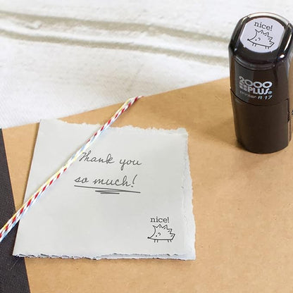 Nice! Hedgehog Stamp / 2000 Plus Self Inking Teacher Stamp/Black Imprint Stamper/School Worksheet Stamp