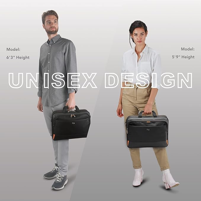 Solo New York Focus 17.3 Inch Laptop Briefcase, Black