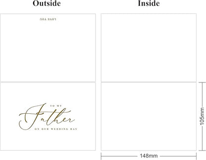 LADY&HOME Set of 2 Wedding Day Cards to Father and Mother,To My Father and Mother on My Wedding Day Card (C2:Father & Mother)