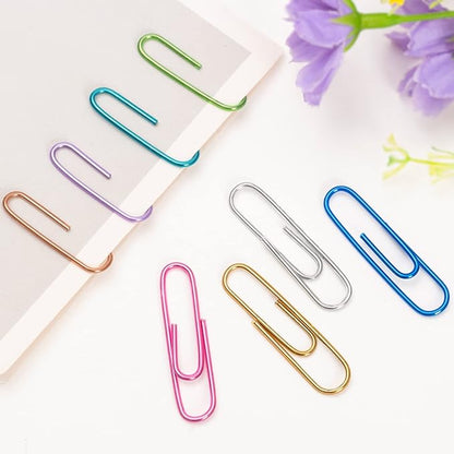 Paper Clips, 240pcs Medium Size Colored Paper Clip, PaperClips Assorted Colors, Paper Clips for Paperwork Office School and Personal Use