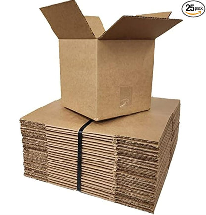 25 Pack Tailored Packaging Corrugated Shipping Boxes (6x6x6)