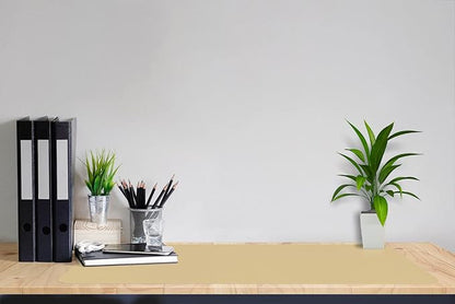 Boutilon Leather Desk Pad, 30" x 14", Non-Slip, Waterproof PU Leather, Golden