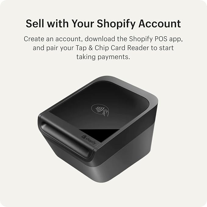 Tap & Chip Card Reader with Dock - POS Countertop Wireless Credit Card Reader Device + Holder Stand - Contactless Payment Point of Sale Station for Retail, Small Business