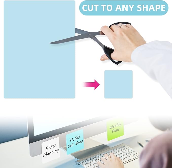 Dry Erase Board Sticker-Whiteboard Stickers-8.3''x11.7'' Washable+Removable Dry Erase Sheets-Reusable Dry Erase Paper-Dry Erase Sticker for Wall/Desk/Fridge/Office/Classroom(12 PCS)