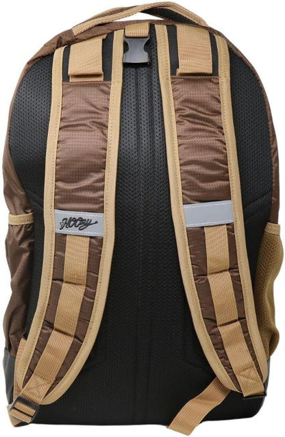 HOOEY Ox 40 Liter Hiking Backpack Rain Cover Hat Strap Laptop Sleeve Hydro Pockets (Brown/Tan)