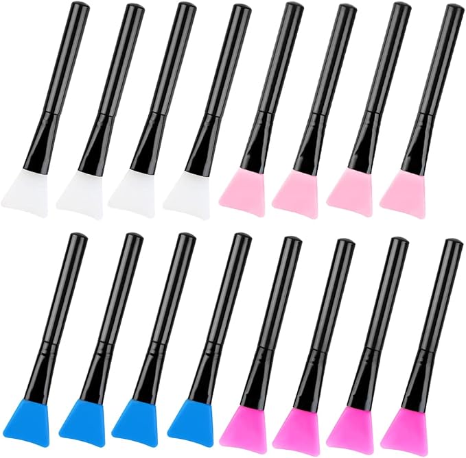 16 Pcs Silicone Magic Brushes,Reusable Silicone Epoxy Resin Applicator Sticks for DIY Painting Mixing & Spreading to Glitter Tumblers, Acrylic Cups, Mug