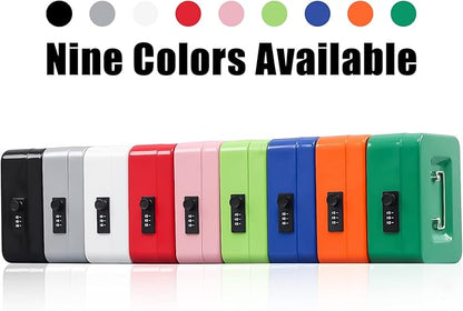 KYODOLED Cash Box with Combination Lock,Safe Metal Box for Money,Storage Lock Box with Money Tray,7.87"x 6.30"x 3.54" Lightgrey Medium