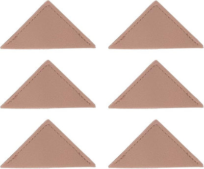 uxcell 6Pcs Leather Square Bookmarks, Corner Bookmarks Book Marks Page Markers Cute Page Clip for Men Women Teacher Reader Book Lover Writers (Pink)