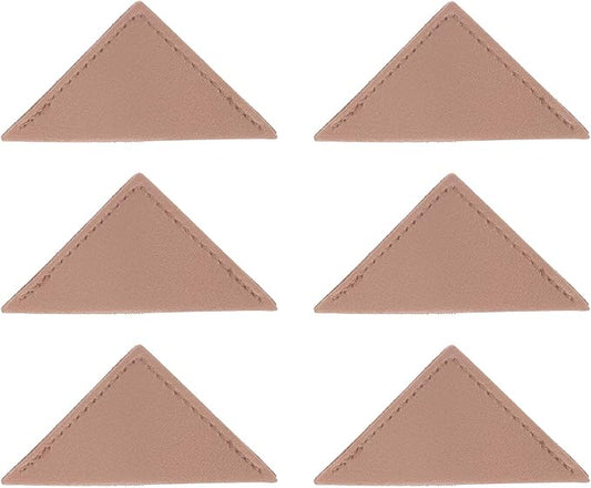 uxcell 6Pcs Leather Square Bookmarks, Corner Bookmarks Book Marks Page Markers Cute Page Clip for Men Women Teacher Reader Book Lover Writers (Pink)