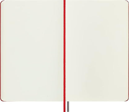 Moleskine Classic Expanded Notebook, Hard Cover, Large (5" x 8.25") Plain/Blank, Red, 400 Pages