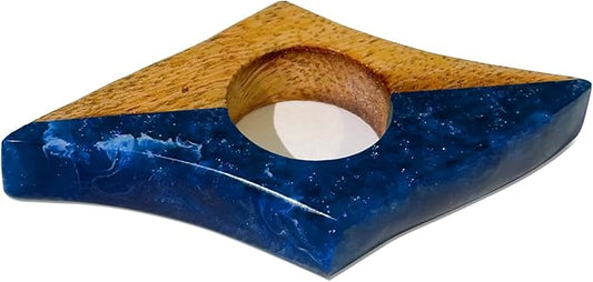 Book Page Holder - Handcrafted Mango Wood & Blue Resin Thumb Bookmark - Unique Reading Accessories & Gifts for Book Lovers, Readers & Bookworms