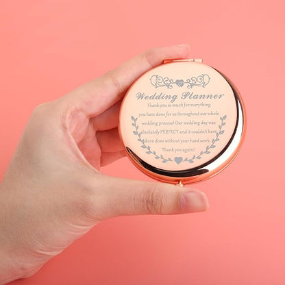 UJIMS Wedding Planner Gift Wedding Coordinator Makeup Mirror Event Planner Thank You Gift from Bride Groom (WeddingCoordinatorMirror)