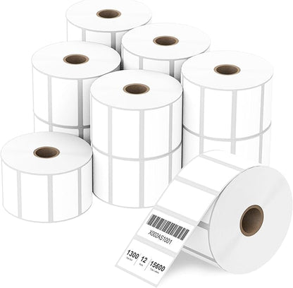 2" x 1" Direct Thermal Labels, Thermal Printer Labels for Barcodes Postage Address Compatible with Rollo, Zebra, Munbyn, Nelko Thermal Labels Printers (12 Rolls, 1300 Labels/Roll)