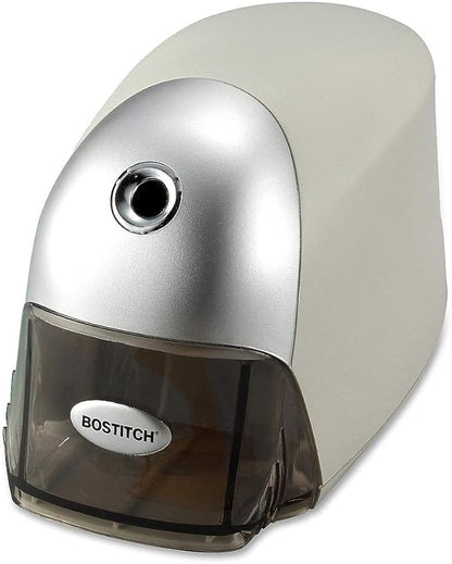 Bostitch Office QuietSharp Executive Heavy Duty Electric Pencil Sharpener for 65% Faster Sharpening and 6X Longer Cutter Life - Colored Pencil Compatible, Gold Chrome