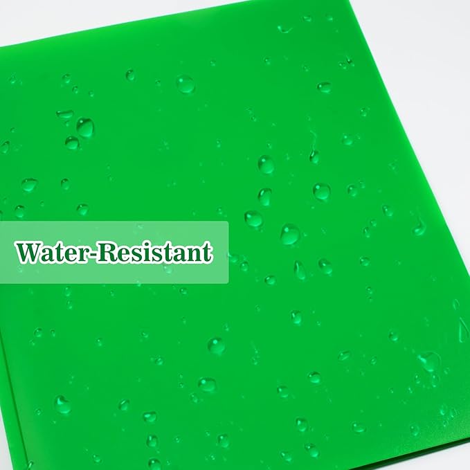 12-Pack Plastic Folders with Pockets and Prongs,2-Pocket Folders with 3 Fasteners, Poly Folders Holds 8-1/2" x 11" Paper for School/Office/Home, Green