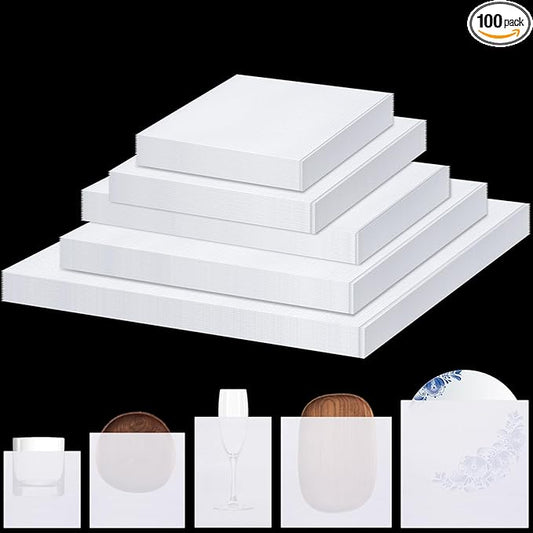 100 Pack Foam Pouches for Packing Supplies Cushion Foam Pouch for Dishes Chinaware Glasses Moving Fragile Items Wrapping and Transportation Storage (5 Sizes)