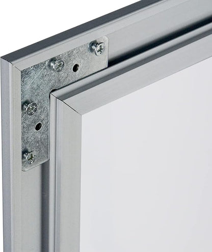 Locking Enclosed Bulletin Board Aluminum Cork Memo Board Wall Mount Noticeboard with Rubber Seal Tamperproof Single Door Display Case for Indoor Or Outdoor Use, 26.8×20 in