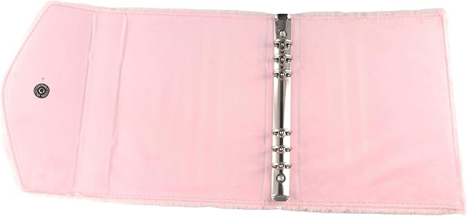 Leadigol Kpop Photocard Binder,Plush Binder Cover,A5 Refillable 6 Ring Budget Binder, Mini Notebook Binder Cover,Journal Notebook Planner Binders