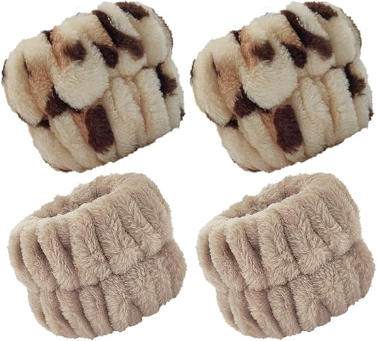 2 Pairs Wrist Washband for Women Washing Face, Wrist Spa Washband Absorbent Wristbands, Prevent Liquids from Spilling Down Your Arms