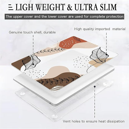 Compatible with 13.3 Inch MacBook Retina A1425/A1502, Tropical Leaves Hard Plastic Shell Cover Case