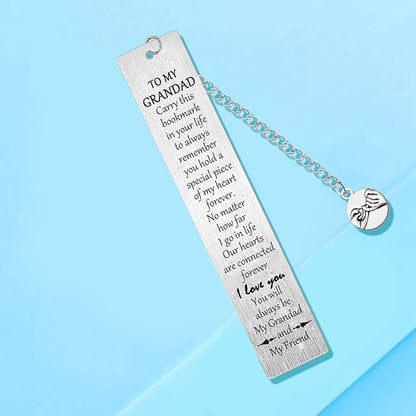 Grandad Bookmark for Fathers Day Christmas Grandad Gift from Grandchildren Birthday Gifts for Grandad Grandpa Best Gifts I Love You Grandfather Presents from Granddaughter Grandson