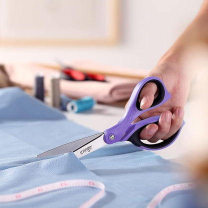 LIVINGO 3 Pack Sharp Scissors, 8.5 inch Comfort Grip Scissors All Purpose for Office, Stainless Steel Shears for Home Heavy Duty Cutting Fabric Sewing, Paper, School Crafting DIY