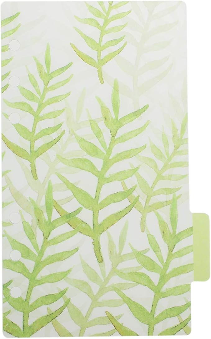 Plastic Binder Index Dividers, 6-Tab, Assorted Designs, Match for Standard A6 Size 6-Ring Planners