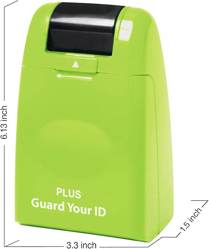 Guard Your ID Identity Protection Security Prevention Stamp Roller (Green)