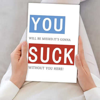 Sarcasm Leaving Definition Card for Work Bestie Friend, Rude Farewell Gifts for Coworkers, Naughty Going Away Gifts for Women Men, Funny Goodbye Cards for Him Her