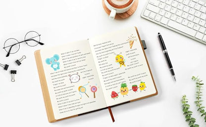 Blank Refill Paper for Hardcover Leather Notebook, A5 Unlined Refill Page for Refillable Sketchbook with Pocket, 240 Pages Notebook Paper for Drawing with Ribbon Bookmark