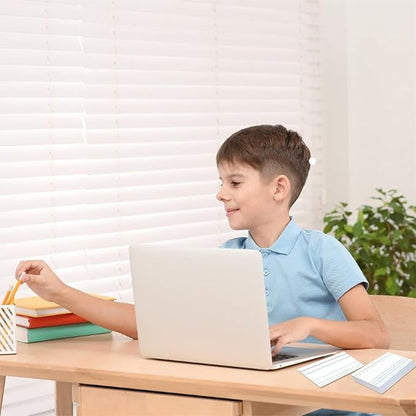 100 Pcs Index Cards 5x7 Ruled - Pinovk Flash Cards for Studying, White Index Cards, File Note Cards, Study Cards, Flash Cards, Study Cards, Lined Index Flashcards for Office and School Supplies