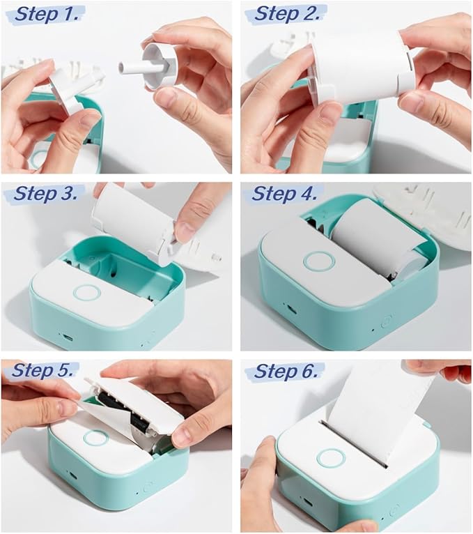 Memoking T02 Mini Printer Paper Holder - Compatible with Phomemo M02 Portable Printer, Sticker Paper Bracket, White