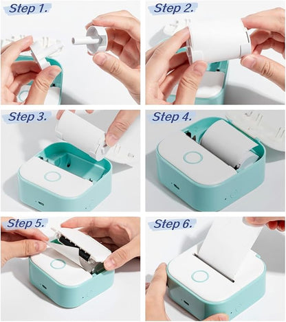Memoking T02 Mini Printer Paper Holder - Compatible with Phomemo M02 Portable Printer, Sticker Paper Bracket, White