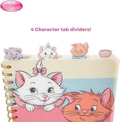 Innovative Designs Disney The Aristocats Tab Journal Notebook for Kids, Spiral Bound, 96 Lined Pages, 8 x 7 inches