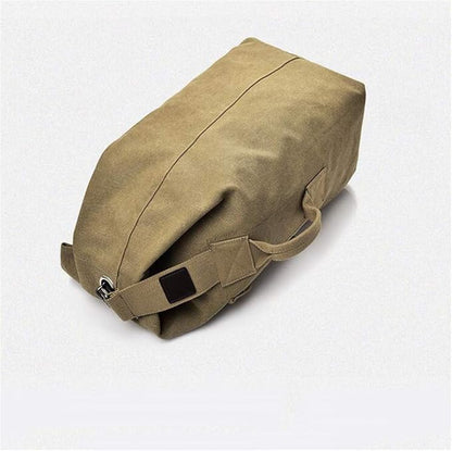 Military Duffel Bag Top Load Double Strap Canvas Backpack Army Travel (upgrade army green big)