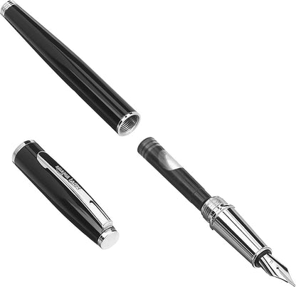 Amazon Basics Refillable Fountain Pen - Fine Point, Black Ink