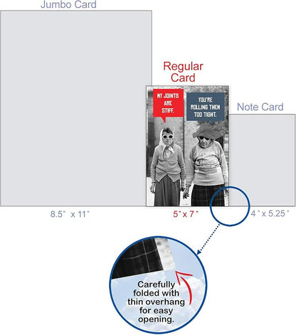 NobleWorks - Hilarious Birthday Greeting Card with 5 x 7 Inch Envelope (1 Card) Bday Stiff Joints C5680BDG