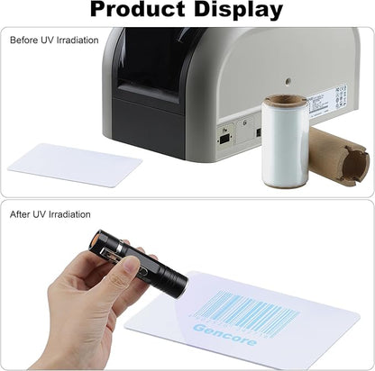 2.36’’ x 295’ UV Color Ribbon 1 Roll, Gencore Fluorescent Anti Theft Invisible Marking Ribbon 1000 Prints, 1'' Core, Compatible for HITI-CS200 HITI-CS200E, Invisible Under UV Light to Blue