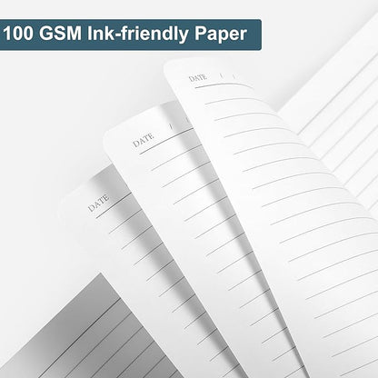 CAGIE Lined Journal Notebook, 320 Pages College Ruled Notebook, 100 Gsm Paper Thick Journal, A5 Hardcover Leather Journals for Writing Women Men, 5.7x8.3 In, Blue