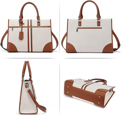 CLUCI Briefcase for Women Leather Laptop 15.6 Inch Business Ladies Work Computer Tote Bags