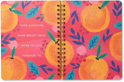 Compendium Spiral Notebook - Oh, Happy Day — A Designer Spiral Notebook with 192 Lined Pages, College Ruled, 7.5”W x 9.25”H