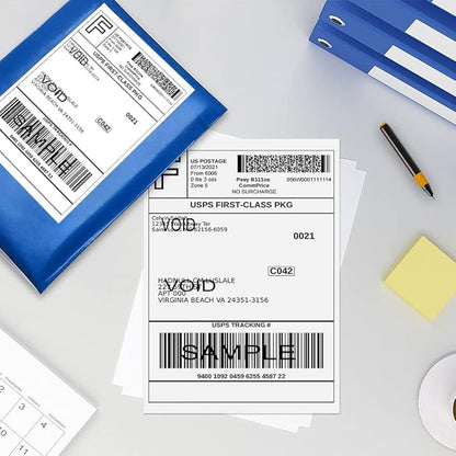 4x6 Thermal Labels, MakerKing White Mailing Fanfold Postage Direct Thermal Printer Shipping Label (4000 4x6 Fanfold Labels), Compatible with Rollo, MUNBYN, iDPRT, Polono, Zebra Thermal Label Printer