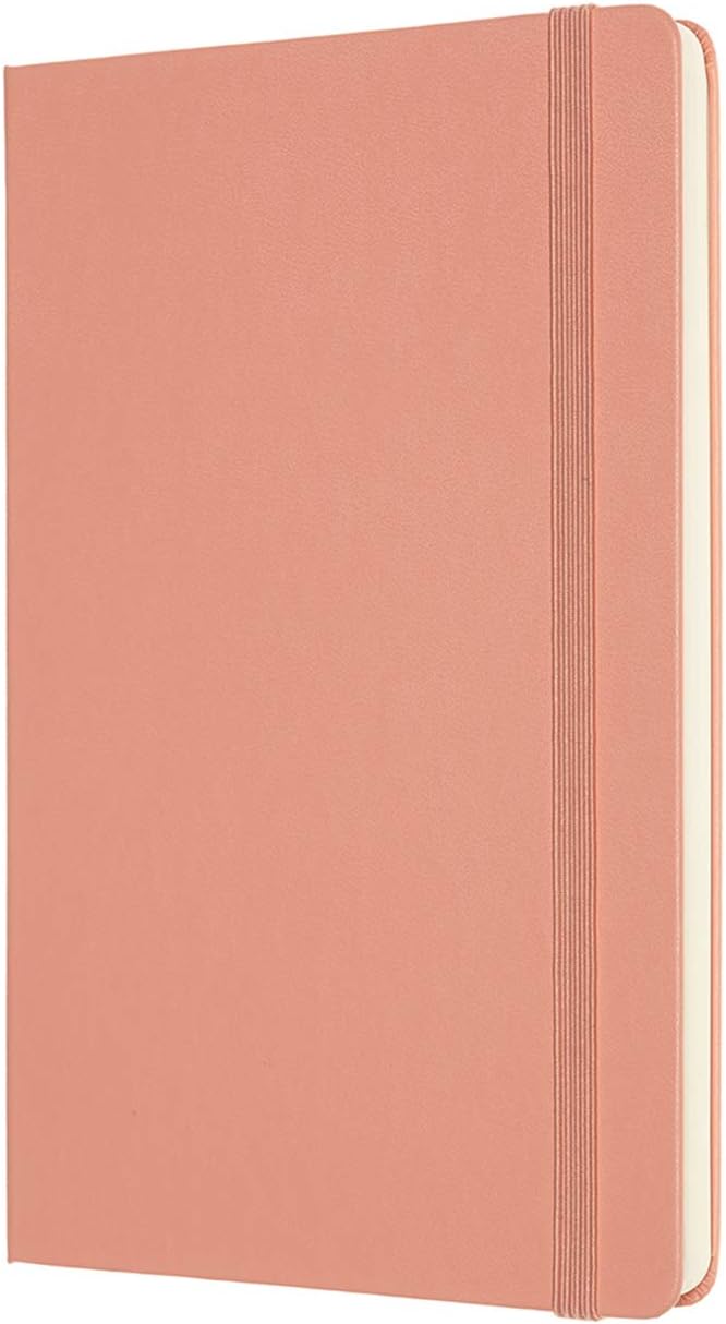 Moleskine Art Logbook, Hard Cover, Large (5" x 8.25"), Dotted, Coral Pink, 160 Pages