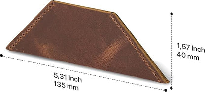 Londo Genuine Leather Handmade Bookmark (Set of 2) (Triangle, Light Brown)