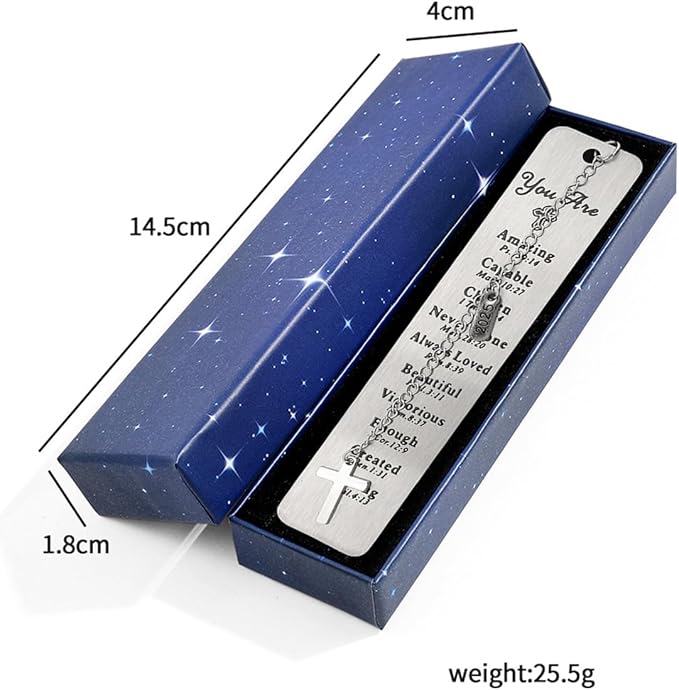 Religious Christian Confirmation Gifts Bookmark for Women, Baptism Gifts for Teen Girls Teenage First Communion Gift for Girls Graduation Birthday Gift for Her Stocking Stuffers for Teen Girl Boy