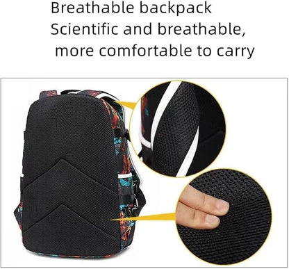 Soccer Superstar M-essi-10 Multifunctional Laptop Backpack Teenage Travel Backpack Fans Schoolbag (E)